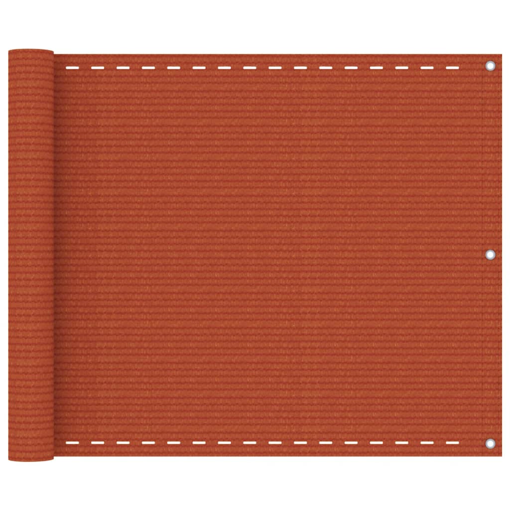 vidaXL altanafskærmning 75x600 cm HDPE orange