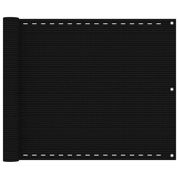vidaXL r&otilde;dusirm, must, 75 x 300 cm, HDPE