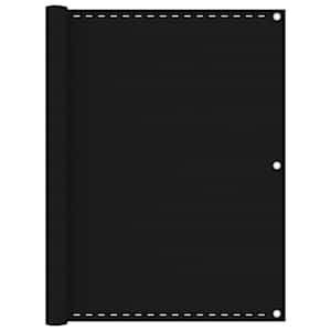 Balkonsko platno črno 120x500 cm HDPE