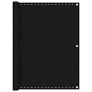 Balkonsko platno črno 120x600 cm HDPE