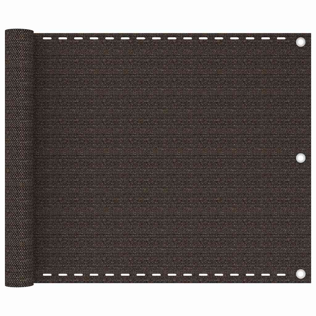 vidaXL Balkónová markíza hnedá 75x400 cm HDPE