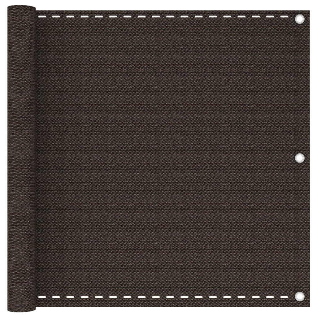 vidaXL Paravan de balcon, maro, 90x500 cm, HDPE