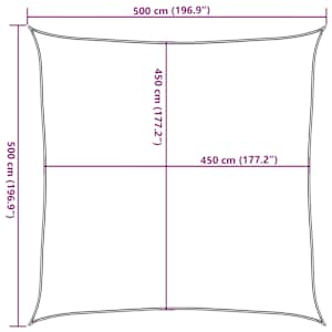 Plachta proti slunci 160 g/m² antracitová 5 x 5 m HDPE - obrázek 10