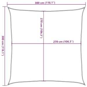 Stínicí plachta 160 g/m² béžová 3 x 3 m HDPE - obrázek 10