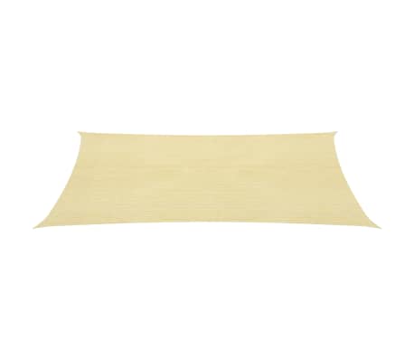 vidaXL Solsegel 160 g/m² beige 2x4,5 m HDPE