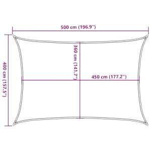 Plachta proti slunci 160 g/m² krémová 4 x 5 m HDPE - obrázek 10