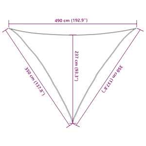 Plachta proti slunci 160 g/m² krémová 3,5 x 3,5 x 4,9 m HDPE - obrázek 10