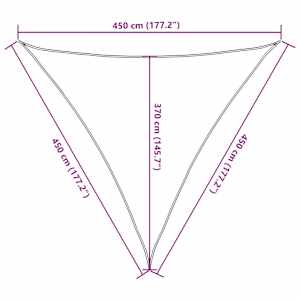 Stínicí plachta 160 g/m² krémová 4,5 x 4,5 x 4,5 m HDPE - obrázek 10