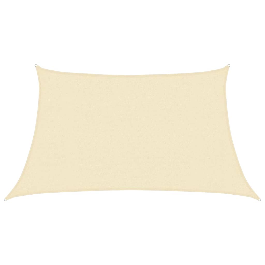 vidaXL Stínící plachta 160 g/m² krémová 3/4 x 2 m HDPE