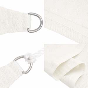 Plachta proti slunci 160 g/m² bílá 2,5 x 2,5 m HDPE - obrázek 6