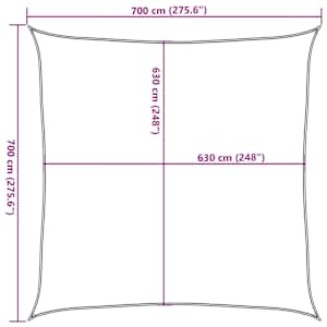 Plachta proti slunci 160 g/m² bílá 7 x 7 m HDPE - obrázek 10