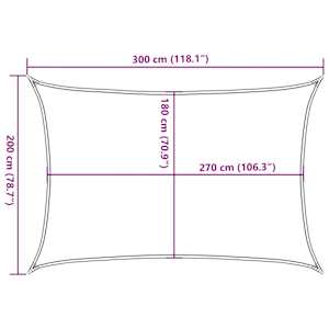 Plachta proti slunci 160 g/m² bílá 2 x 3 m HDPE - obrázek 10