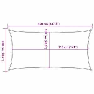 Senčno jadro 160 g/m² belo 2x3,5 m HDPE - slika 10
