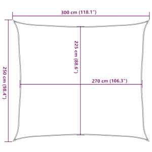 Plachta proti slunci 160 g/m² bílá 2,5 x 3 m HDPE - obrázek 10
