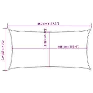 Plachta proti slunci 160 g/m² bílá 2,5 x 4,5 m HDPE - obrázek 10