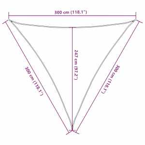 Plachta proti slunci 160 g/m² bílá 3 x 3 x 3 m HDPE - obrázek 10