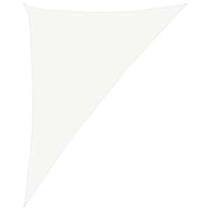 Senčno jadro 160 g/m² belo 4x5x6,8 m HDPE - slika 2