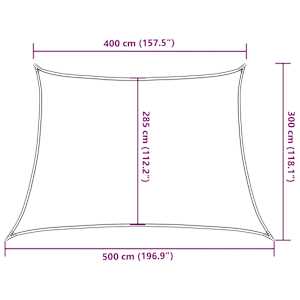 Plachta proti slunci 160 g/m² bílá 4/5 x 3 m HDPE - obrázek 10