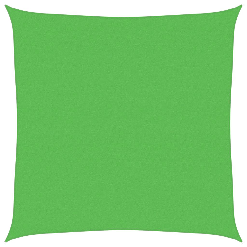 vidaXL Stínicí plachta 160 g/m² světle zelená 5 x 5 m HDPE