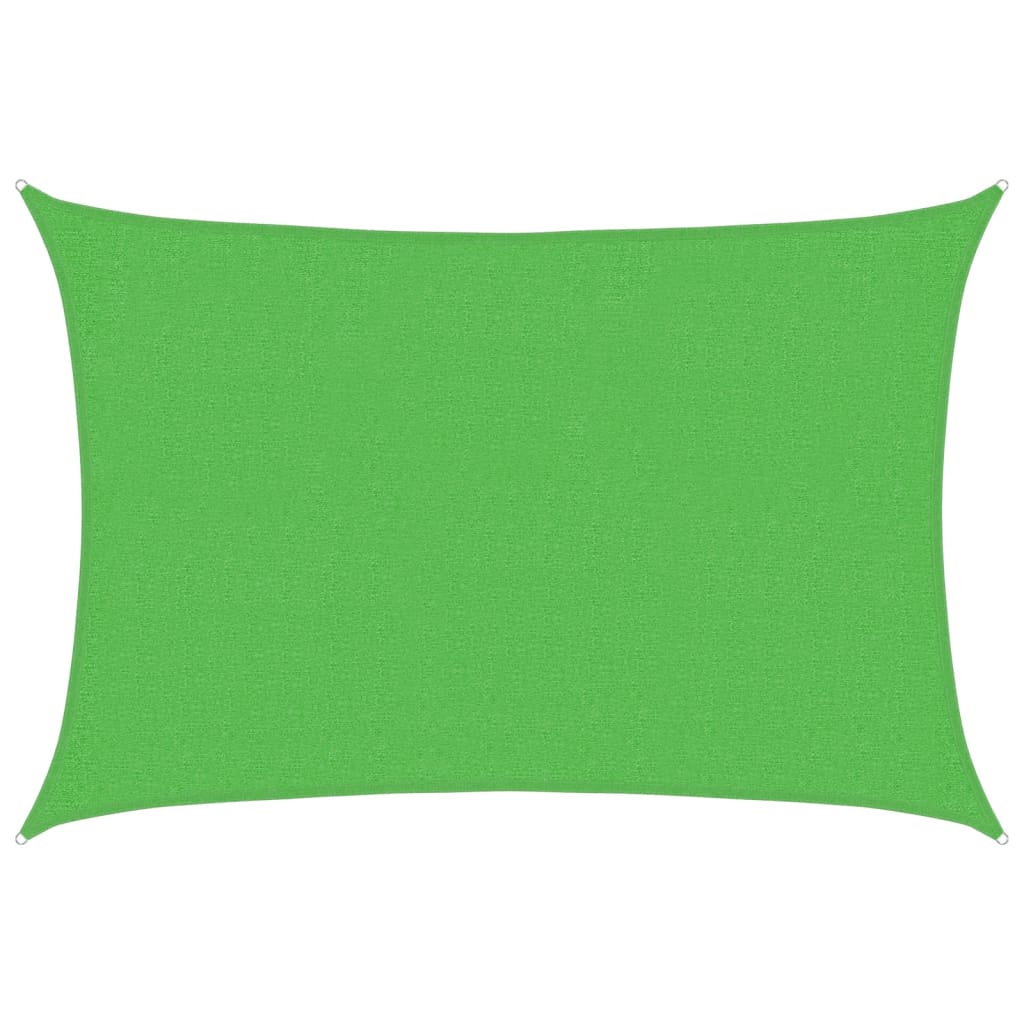 vidaXL Stínící plachta 160 g/m² světle zelená 2 x 2,5 m HDPE