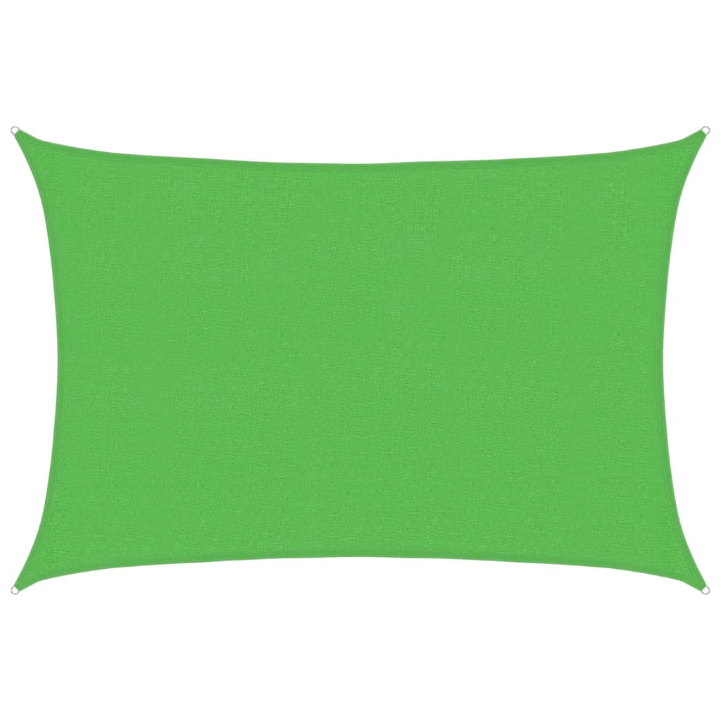 vidaXL Stínící plachta 160 g/m² světle zelená 2,5 x 3,5 m HDPE