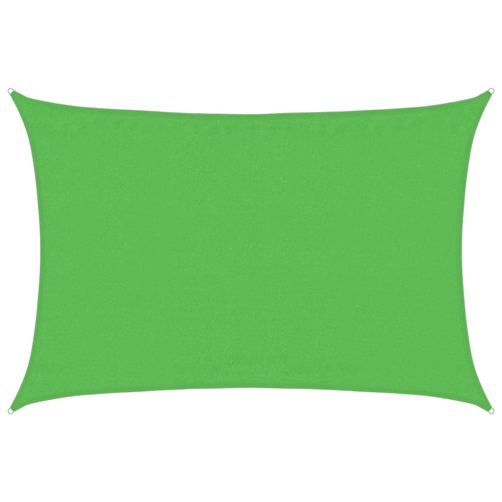 vidaXL Stínící plachta 160 g/m² světle zelená 3,5 x 4,5 m HDPE