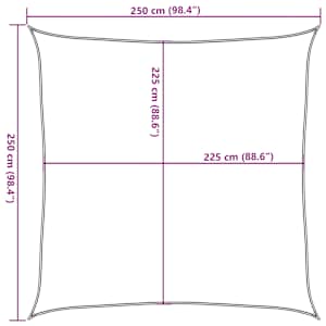 Plachta proti slunci 160 g/m² čtverec terakota 2,5 x 2,5 m HDPE - obrázek 10