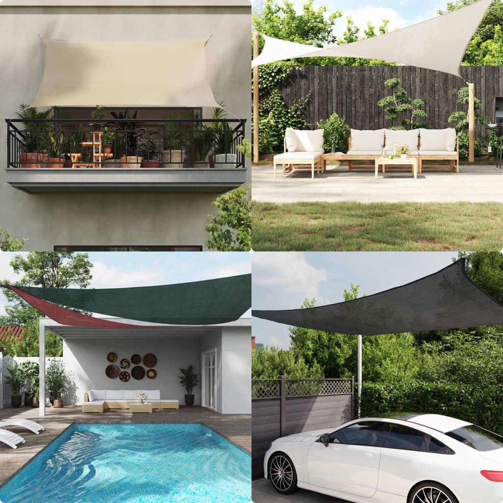 vidaXL Sonnensegel 160 g/m² Terrakottarot 3x3 m HDPE