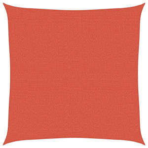 Senčno jadro 160 g/m² kvadratno terakota 4,5x4,5 m HDPE - slika 2