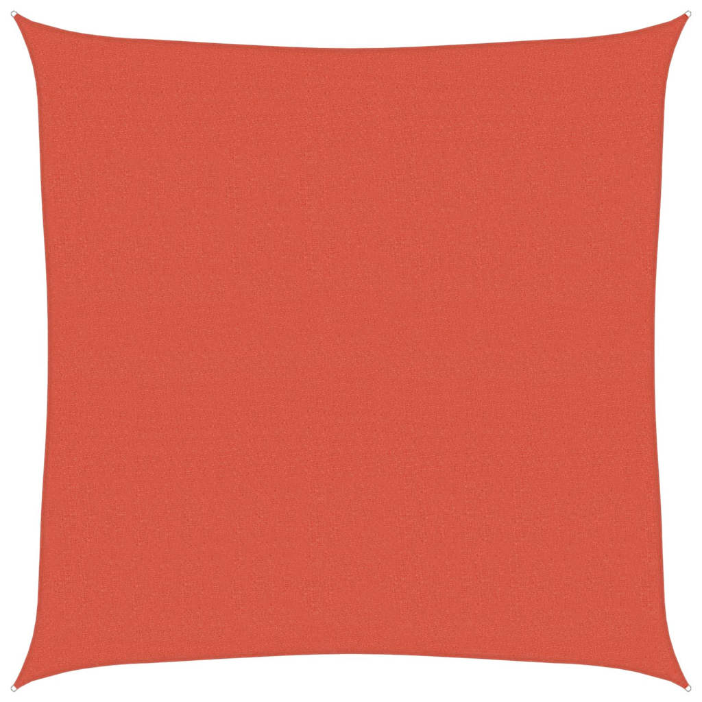 vidaXL Stínící plachta 160 g/m² cihlová 6 x 6 m HDPE