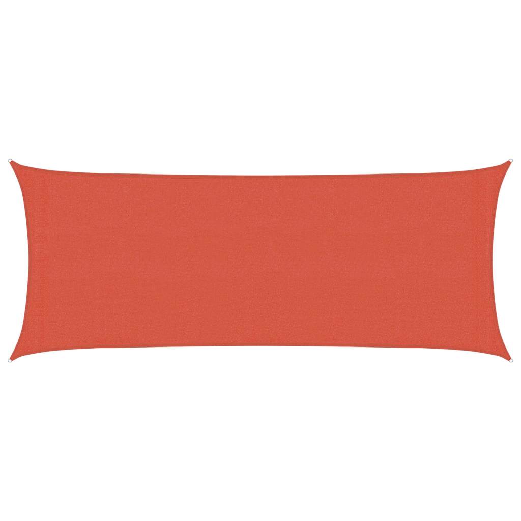 vidaXL Stínící plachta 160 g/m² cihlová 2 x 5 m HDPE