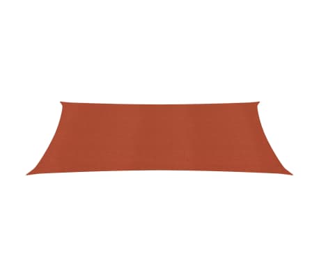 vidaXL Zonnezeil 160 g/m&sup2; 2x5 m HDPE terracottakleurig