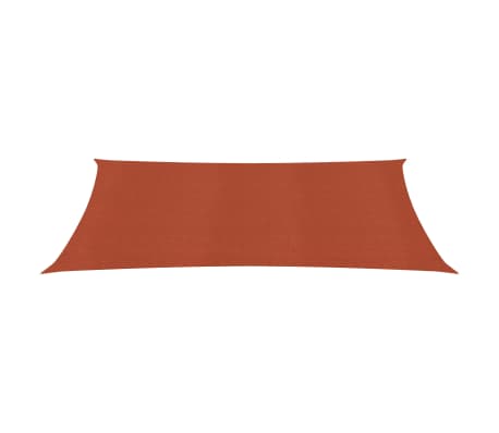 vidaXL Toldo de vela HDPE terracota 160 g/m² 2x5 m