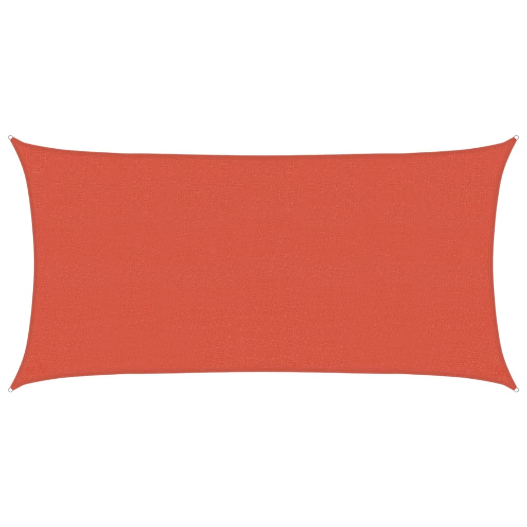 vidaXL Stínící plachta 160 g/m² cihlová 2,5 x 4,5 m HDPE
