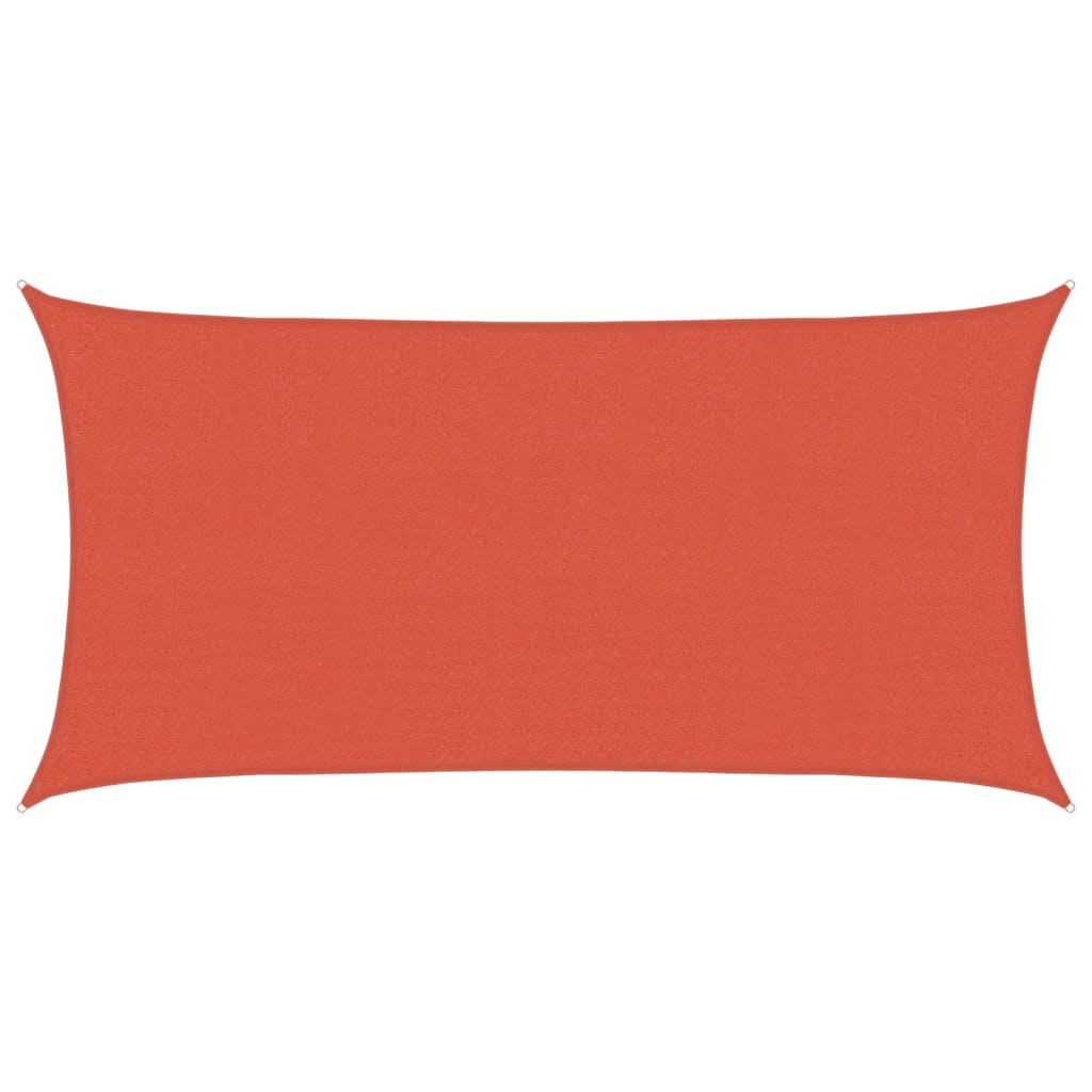 vidaXL Stínící plachta 160 g/m² cihlová 2,5 x 5 m HDPE