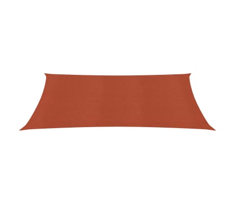 vidaXL Voile d'ombrage 160 g/m&sup2; Terre cuite 2,5x5 m PEHD