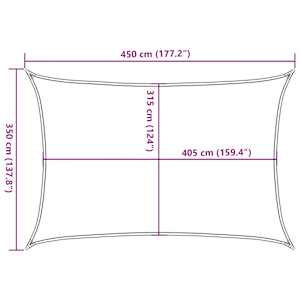 Plachta proti slunci 160 g/m² obdélník terakota 3,5x4,5 m HDPE - obrázek 10