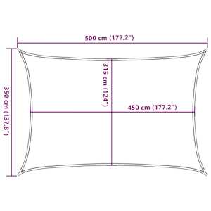 Plachta proti slunci 160 g/m² obdélník terakota 3,5 x 5 m HDPE - obrázek 10
