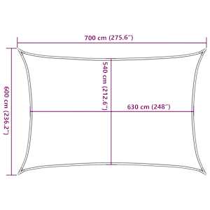 Stínící plachta 160 g/m² cihlová 6 x 7 m HDPE - obrázek 10