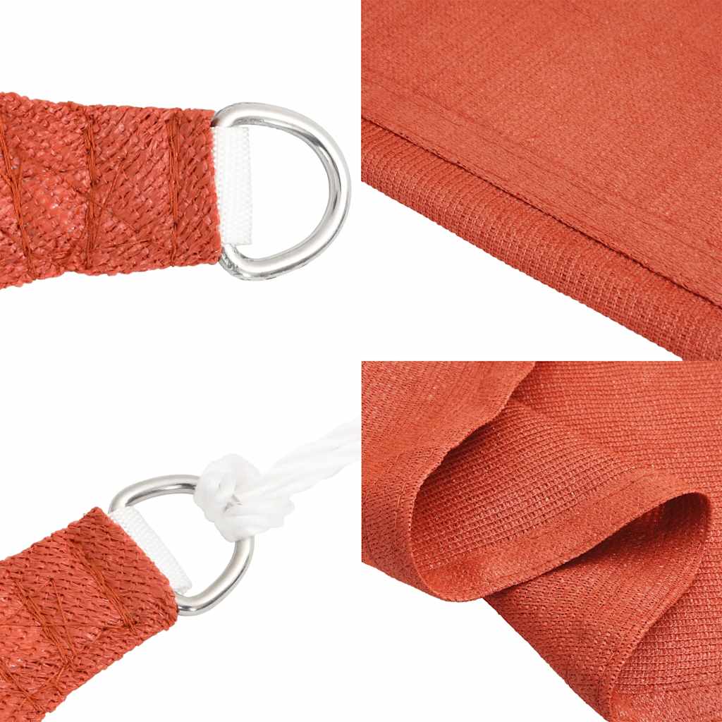 Zonnezeil 160 g/m² driehoekig 3,6x3,6x3,6 m HDPE terracotta image 6
