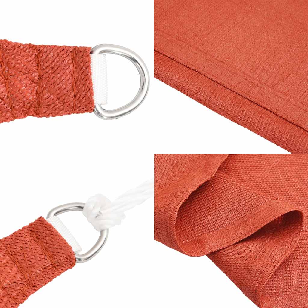 Zonnezeil 160 g/m² driehoekig 4x5x5 m HDPE terracottakleurig image 6