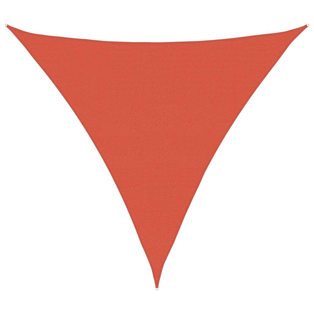vidaXL Stínicí plachta 160 g/m² trojúhelník terakota 5 x 5 x 5 m HDPE