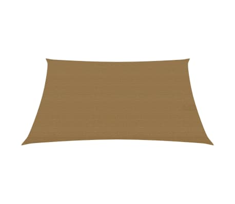 vidaXL Solsegel 160 g/m² taupe 2,5x2,5 m HDPE