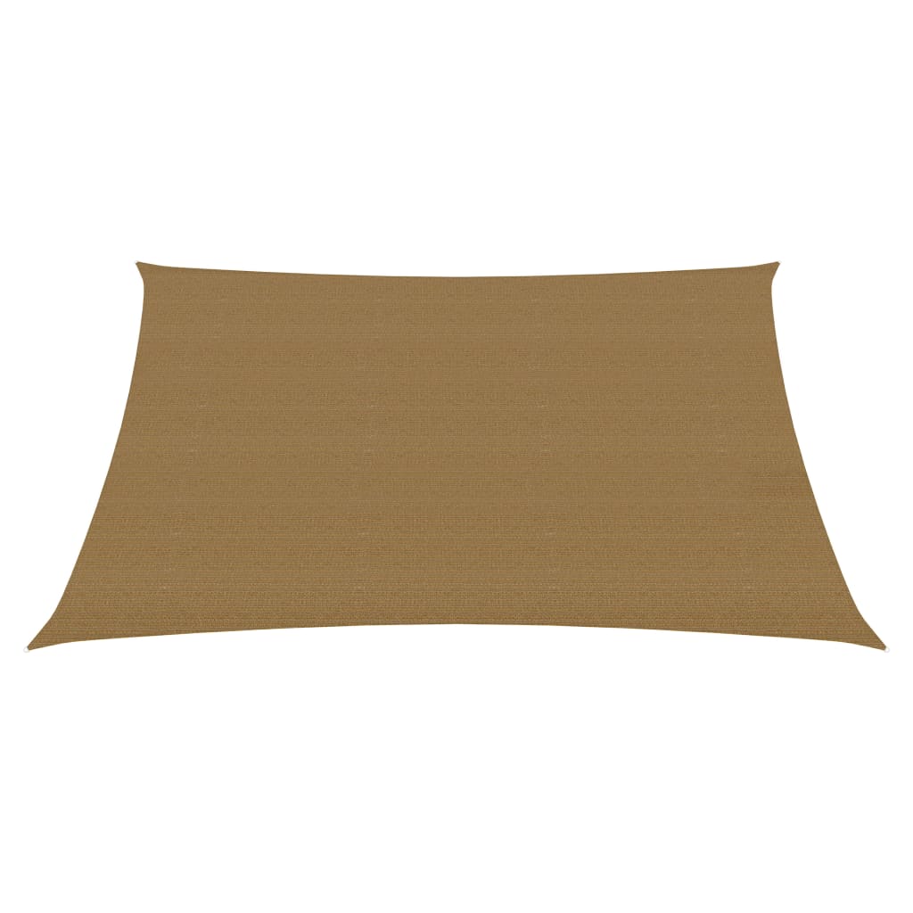 vidaXL Voile d'ombrage 160 g/m² Taupe 4x4 m PEHD