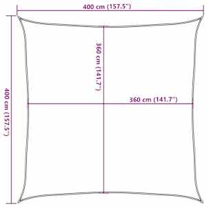 Stínící plachta 160 g/m² taupe 4 x 4 m HDPE - obrázek 10