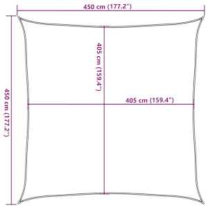 Stínící plachta 160 g/m² taupe 4,5 x 4,5 m HDPE - obrázek 10