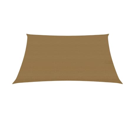 vidaXL Zonnezeil 160 g/m² 5x5 m HDPE taupe