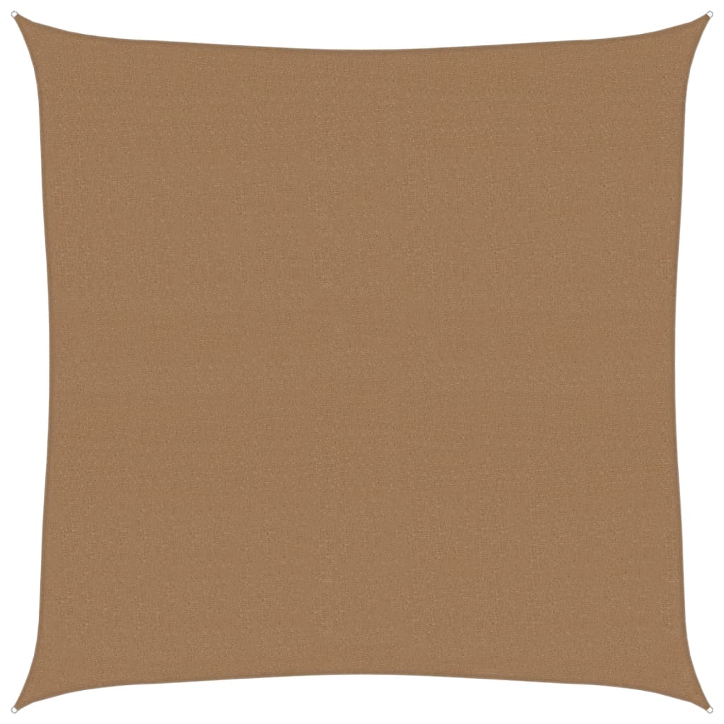 vidaXL Stínící plachta 160 g/m² taupe 7 x 7 m HDPE