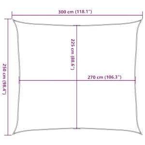 Stínicí plachta 160 g/m² taupe 2,5 x 3 m HDPE - obrázek 10