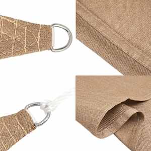 Plachta proti slunci 160 g/m² taupe 3 x 6 m HDPE - obrázek 6